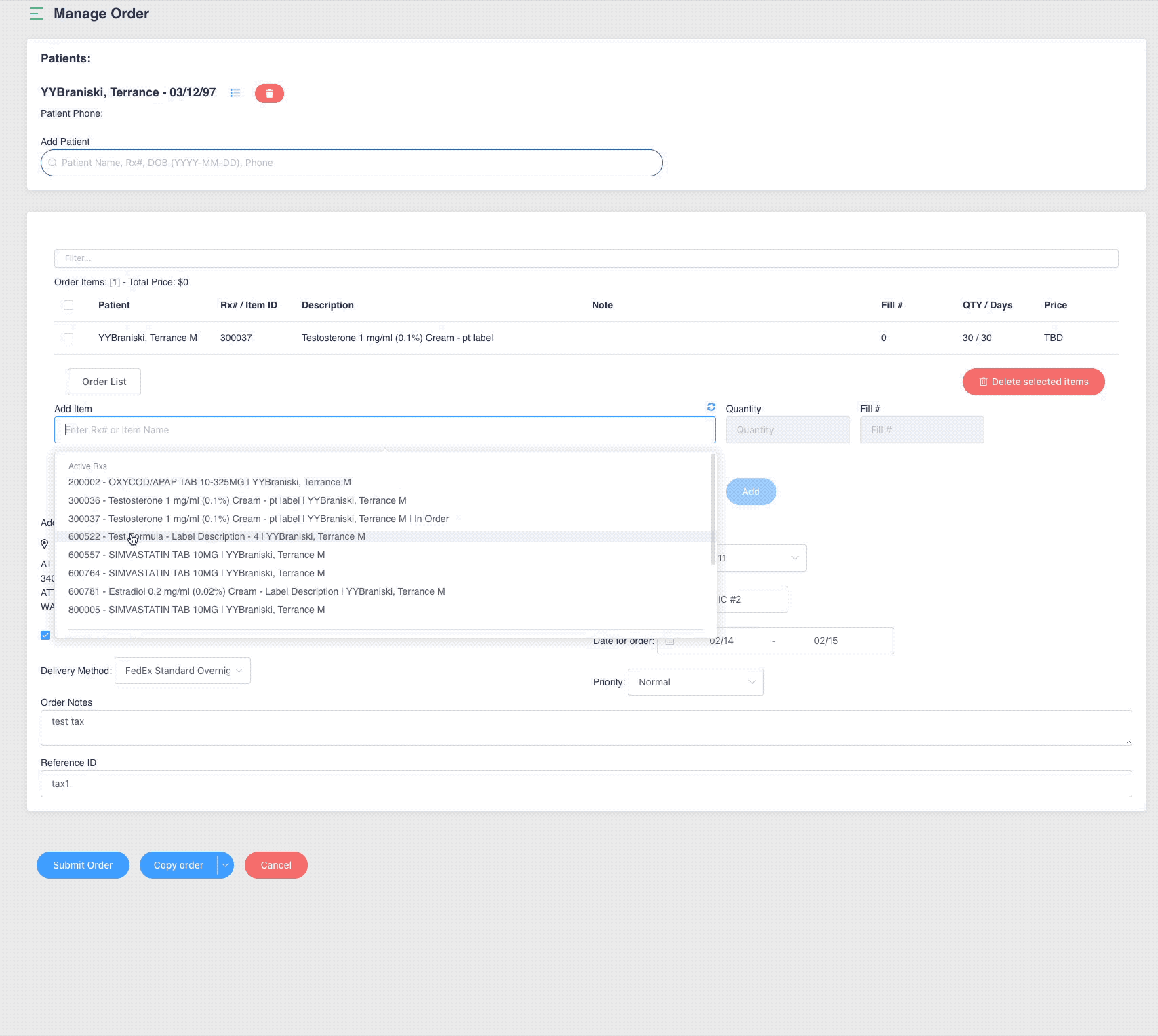 Order Management