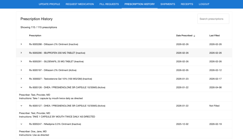 Patient Portal Interface